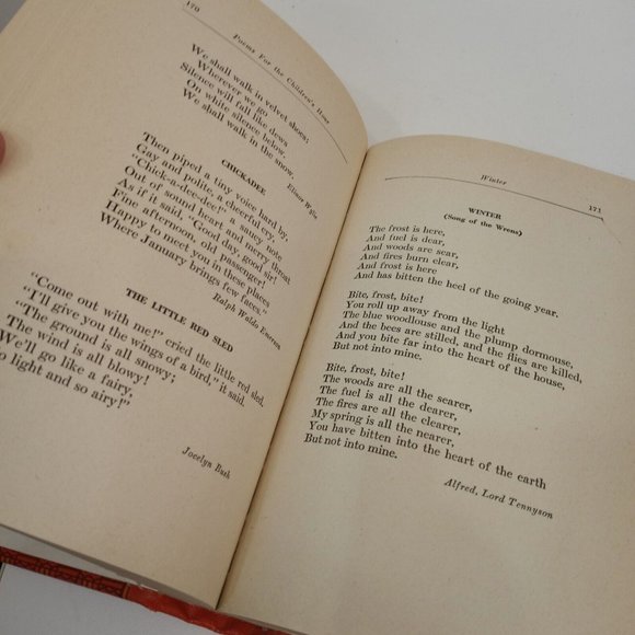 Vintage Poems For The Children's Hour Hardcover Book Nursery Art Room Decor - Picture 7 of 9